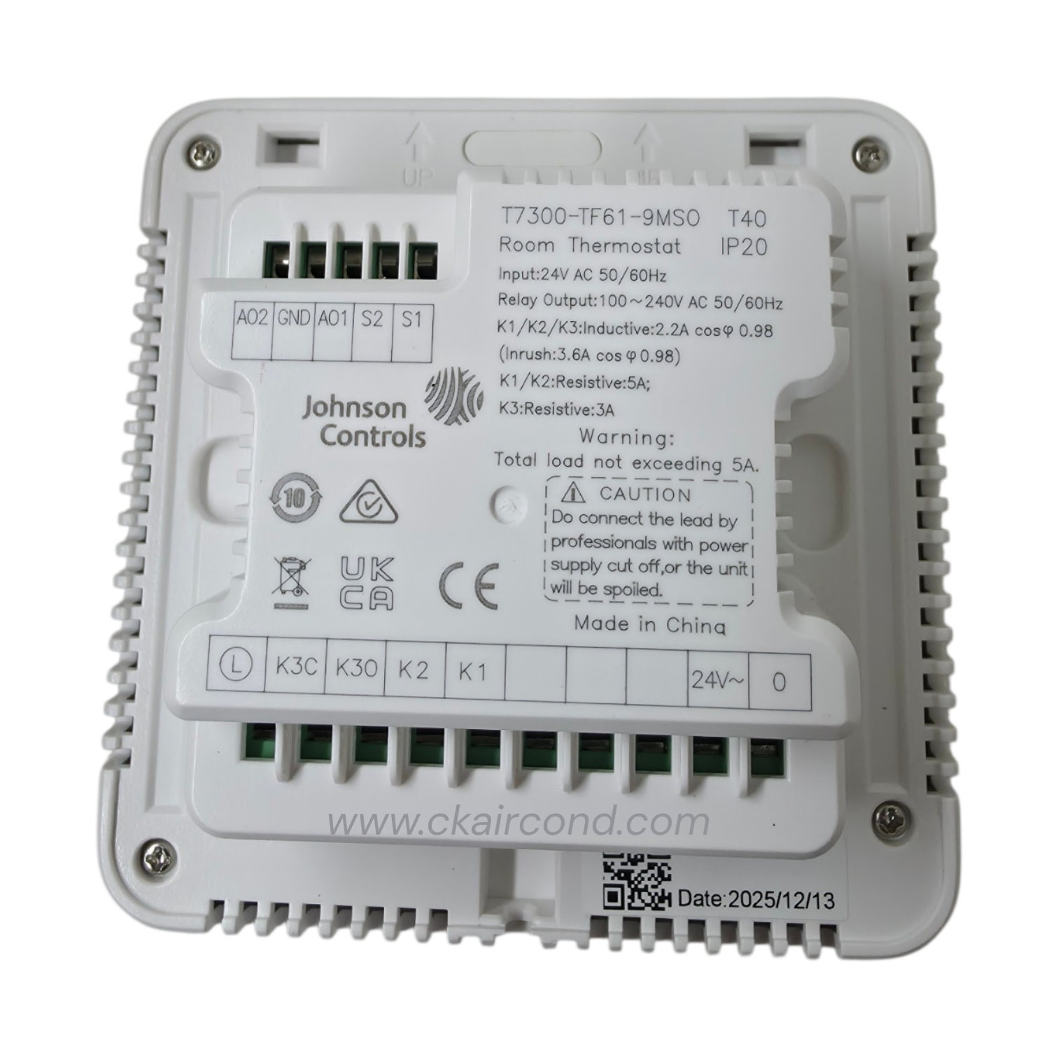 รูมเทอร์โมสตัท T7300-TF61-9MSO Johnson Controls - Image 4
