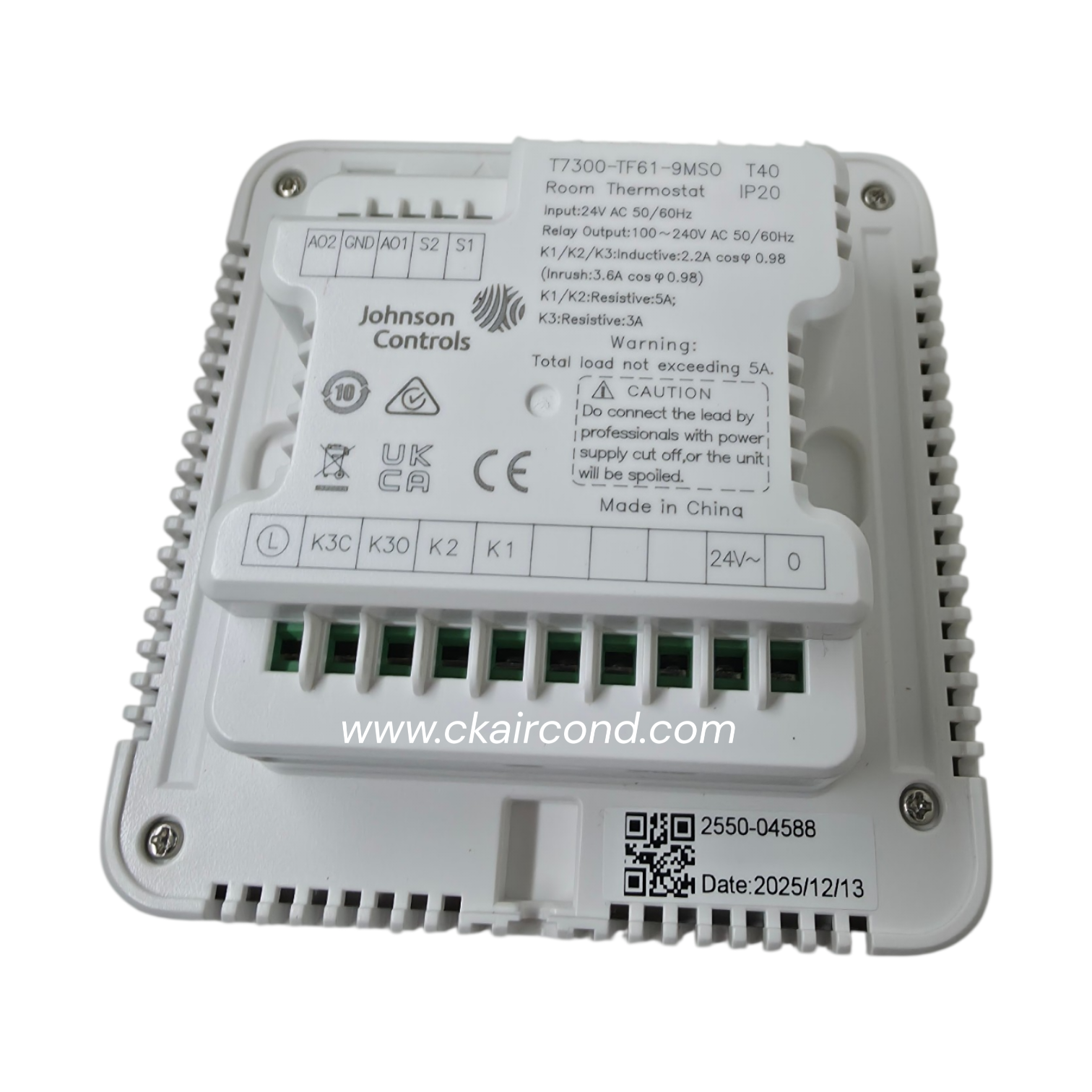 รูมเทอร์โมสตัท T7300-TF61-9MSO Johnson Controls - Image 5