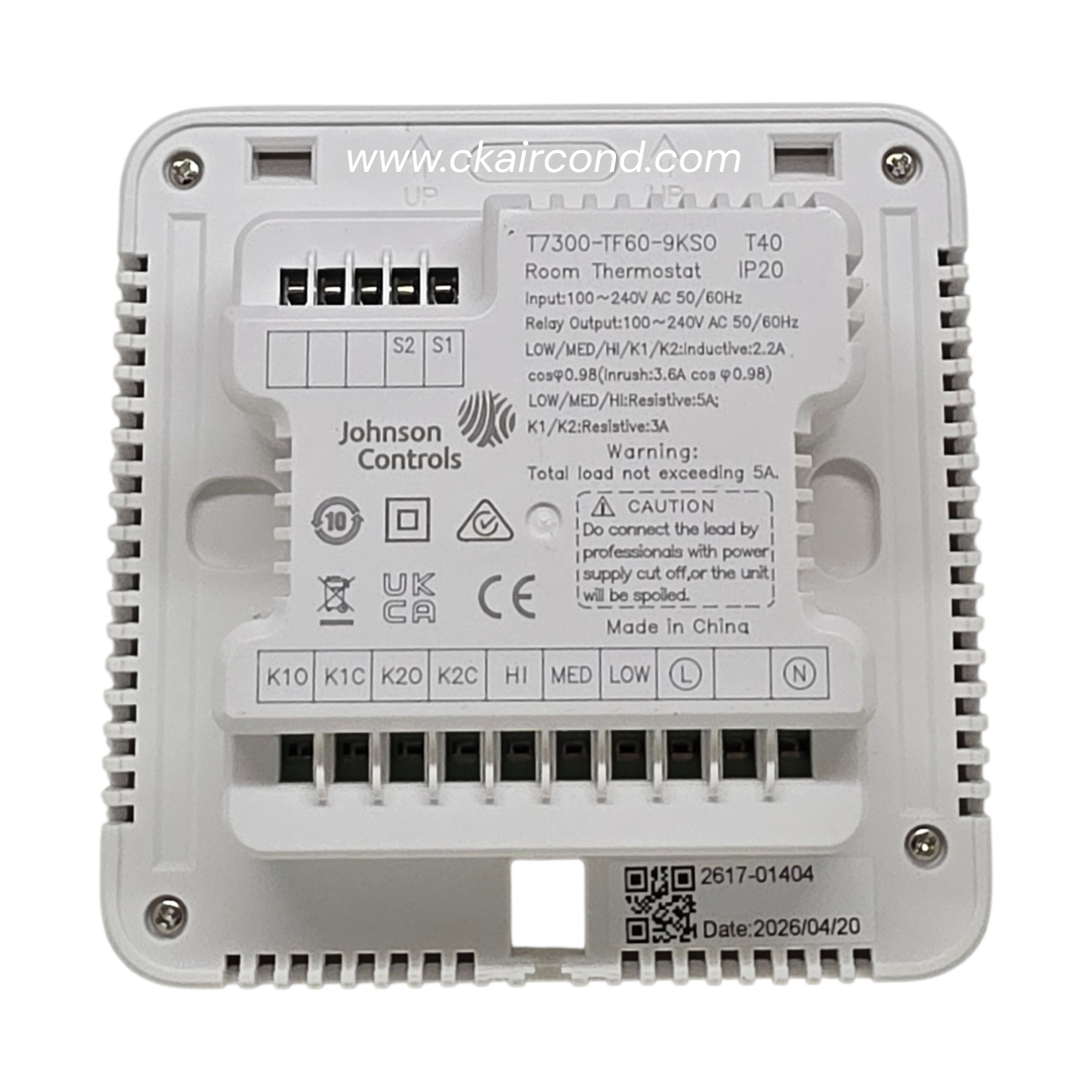 รูมเทอร์โมสตัท T7300-TF60-9KS0 Johnson Controls - Image 6