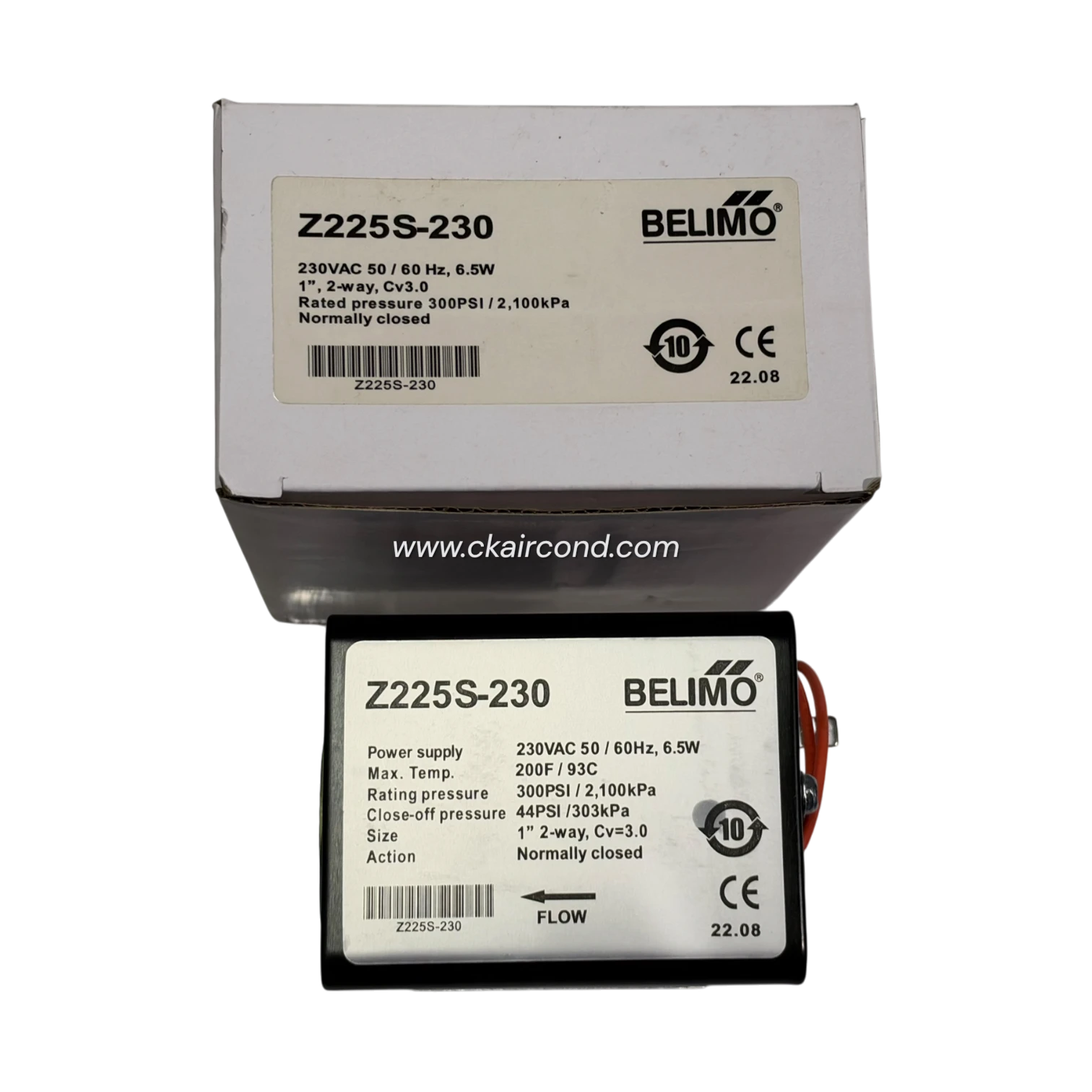 Belimo Z225S-230 วาล์ว 2 ทาง ขนาด 1 นิ้ว สำหรับ FCU - Image 8